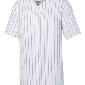 Unisex Pinstripe Full Button Baseball Jersey